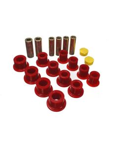 Energy Suspension 00-04 Ford Excursion 4WD / 99-04 F250/F350 4WD Red Front Leaf Spring Bushing Set - 4.2148R