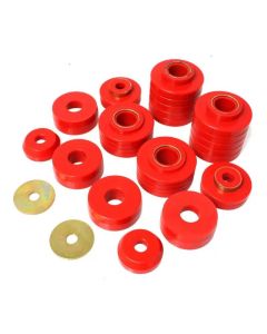 Energy Suspension 80-98 Ford F250/F350 / 80-92 Ford F100/F150 / 85-98 Ford F450 Red Body Mount Set - 4.4107R