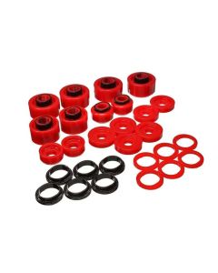 Energy Suspension 99-07 Ford F-250/F-350 SD 2/4WD Crew Cab Body Mount Set - Red - 4.4120R