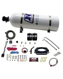 Nitrous Express 2014+ GM 6.2L Truck Nitrous Plate Kit (35-300HP) w/15lb Bottle - 20937-15