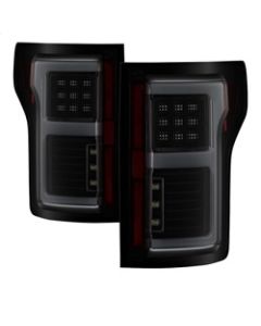 Spyder 15-17 Ford F-150 LED Tail Lights (w/Blind Spot) - Black Smoke (ALT-YD-FF15015BS-LBLED-BSM) - 5085337
