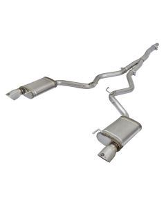 aFe MACHForce XP Exhausts Cat-Back SS-304 EXH w/ Polished Tips 15-16 Ford Mustang EcoBoost 2.3L (t) - 49-33084-P