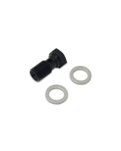 Vibrant Aluminum Banjo Bolt w/ 2 Washers (M12x1.25 20mm LG) - Anodized Black - 11456