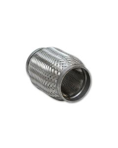 Vibrant SS Flex Coupling with Inner Braid Liner 2in inlet/outlet x 4in flex length - 62604