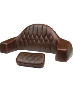 Mustang 14-21 Indian Chieftain,Chief,Dk Horse,Roadmaster,Vint Pass Backrest w/Diam Stitch - Brown - 76021