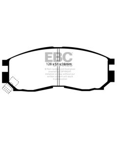 EBC 95-99 Chrysler Sebring Coupe 2.0 Redstuff Front Brake Pads - DP3830C