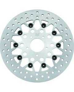 Twin Power 84-17 Big Twin Exc 11.8 and Lug Mount 84-13 XL Front 11.5 Floating Rotor Mesh Silver - 666834