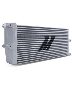 Mishimoto Heavy-Duty Oil Cooler - 17in. Opposite-Side Outlets - Silver - MMOC-OO-17SL