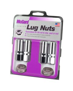 McGard Hex Lug Nut (Drag Racing X-Long Shank) 1/2-20 / 13/16 Hex / 2.475in. Length (4-Pack) - Chrome - 63004