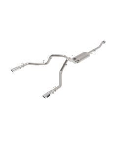 aFe Vulcan 3in 304 SS Cat-Back Exhaust 2021 Ford F-150 V6 2.7L/3.5L (tt)/V8 5.0L w/ Polished Tips - 49-33127-P