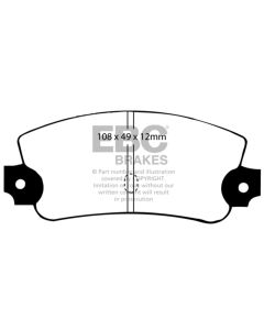 EBC 75-81 Lancia Beta 1.8L Greenstuff Rear Brake Pads - DP2231