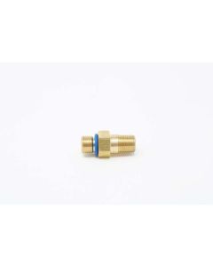 Aeromotive 14-25 Chevy V8 Fuel Rail Pressure Sensor Adapter M10x1.0 Male to 1/8-MNPT Male - Brass - 65610