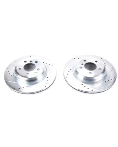 Power Stop 2016 BMW 328i Rear Evolution Drilled & Slotted Rotors - Pair - EBR1414XPR
