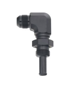 DeatschWerks 8AN Male Flare to Straight 3/8in Single Hose Barb - Anodized Matte Black - 6-02-0742-B