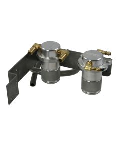 Moroso 08-14 Subaru STi (w/Top Mount Intercooler) Air/Oil Separator Catch Can - Billet Aluminum - 85644