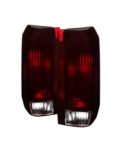 Xtune Ford Bronco F150 F250 F350 F450 92-96 OE Style Tail Lights Red Smoked ALT-JH-FB92-OE-RSM - 9030567