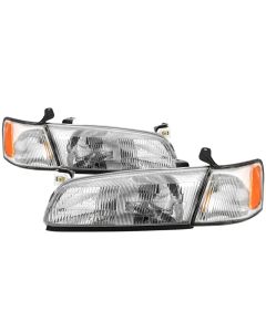 xTune 97-99 Toyota Camry 4pc OEM Style Headlights w/Corner Lights - Chrome (HD-JH-TCAM97-SET-C) - 9042843