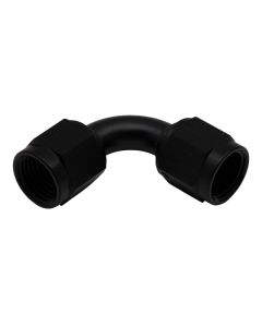 DeatschWerks 6AN Flare Female Swivel 90-Degree to 6AN Flare Female Swivel - Anodized Matte Black - 6-02-0215-B