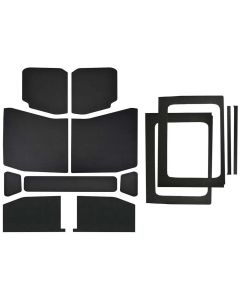 DEI 18-23 Jeep Wrangler JL 4-Door Boom Mat Complete Headliner Kit - 13 Piece - Black Leather Look - 50182