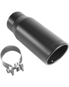 MagnaFlow Tip Stainless Black Coated Single Wall Round Single Outlet 5in Dia 3.5in Inlet 14.5in L - 35237