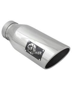 aFe Diesel Exhaust Tip Bolt On Polished 4in Inlet x 6in Outlet x 15in Long - 49T40601-P15