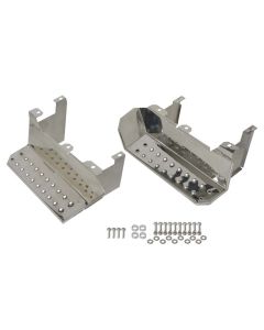 Kentrol 76-95 Jeep CJ7 Wrangler YJ Side Steps Pair - Polished Silver - 30432