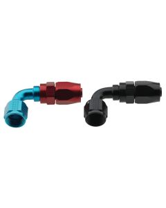 Fragola -4AN x 90 Degree Pro-Flow Hose End - Black - 229004-BL