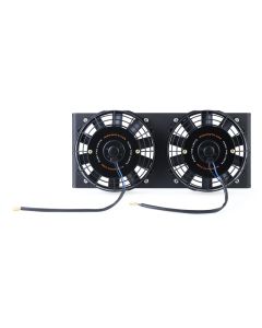 Mishimoto Universal 17in. Heavy-Duty Oil Cooler Fan Shroud - Micro Wrinkle Black - MMFS-HDOC-17