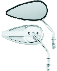 Bikers Choice 65-Up Chrome Teardrop Mirror Universal Custom Pr - 489828