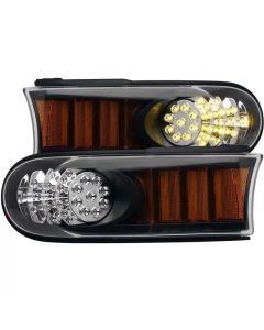 ANZO 2007-2013 Toyota Fj Cruiser LED Parking Lights Black w/ Amber Reflector - 511078