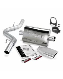 Banks Power Chrome Ob Round Tip Single Exit Monster Exhaust System Jeep Wrangler 2.5/4.0L 1997-1999-