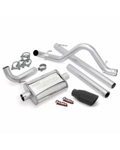 Banks Power 07-11 Jeep 3.8L Wrangler Unlimited - 4dr Monster Exh Sys - SS Single Exh w/ Black Tip - 51322-B