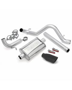 Banks Power 12-15 Jeep 3.6L Wrangler Unlimited - 4dr Monster Exh Sys - SS Single Exh w/ Black Tip - 51343-B