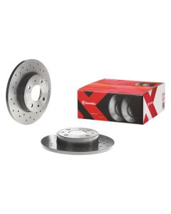 Brembo 08-13 Volvo C30/06-13 C70/04-11 S40/05-11 V50 Rear Premium Xtra Cross Drilled UV Coated Rotor - 08.9975.1X