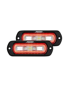 Rigid Industries SR-L Series Flush Mount LED Spreader Pair w/ Amber Halo - Universal - 53223
