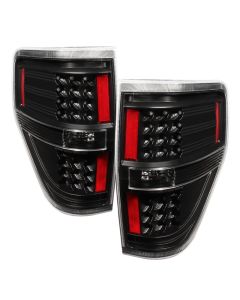 Xtune Ford F150 09-14 LED Tail Lights Black ALT-JH-FF15009-LED-BK - 9025624