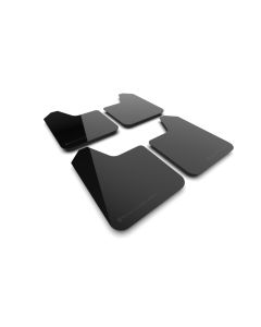 Rally Armor Universal UR Black Mud Flap w/ Metallic Black Logo - MF12-UR-BLK-MBK