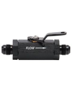 Russell Performance Shutoff Valve -6 AN Male Black Finish - 650633