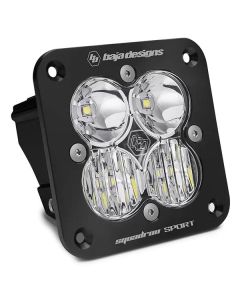 Baja Designs Squadron Sport Driving/Combo Pattern Flush Mount Black LED Light Pod - Clear - 551003