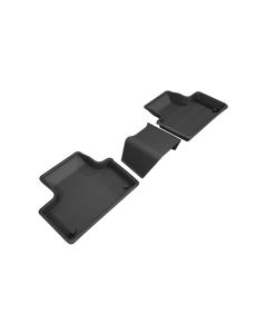3D MAXpider 2018-2020 Volvo XC60 Kagu 2nd Row Floormats - Black - L1VV02521509