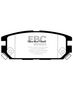 EBC 94-95 Eagle Talon 2.0 Turbo 4WD (2nd Generation)(284mm rear rotor) Ultimax2 Rear Brake Pads - UD532
