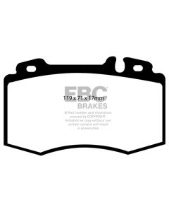 EBC 00-01 Mercedes-Benz M-Class (ML) ML430 4.3 Greenstuff Front Brake Pads - DP61363