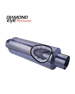 Diamond Eye MFLR 4inID SGL IN/SGL OUT 7inDIA X 24in BODY 30in LENGTH PERF SLOTTED ENDS 409 SS - 460031