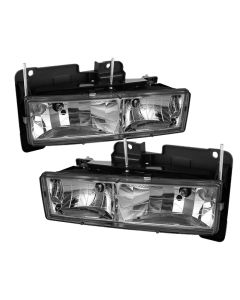 Xtune Chevy Suburban 88-98 Crystal Headlights Chrome HD-JH-CCK88-C - 5064387