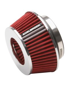 Edelbrock Air Filter Pro-Flo Series Conical 3 7In Tall Red/Chrome - 43611