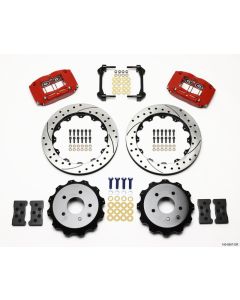 Wilwood Dynapro Radial Rear Kit 13.00in Drilled Red Nissan 350Z/Fiti G35 - 140-9507-DR