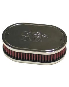 K&N Custom Oval Race Filter Red 7in O/S L x 4.5in O/S W x 2in H - 56-1030