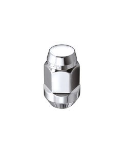 McGard Hex Lug Nut (Cone Seat Bulge Style) 1/2-20 / 3/4 Hex / 1.45in. Length (4-pack) - Chrome - 64010