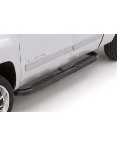Lund 03-09 Dodge Ram 2500 Quad Cab 4in. Oval Curved Steel Nerf Bars - Black - 23475771