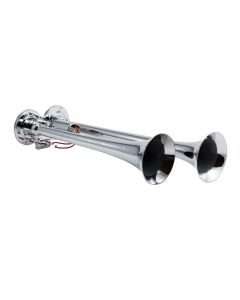 Kleinn Chrome Dual Horn/ 15In/12.25In - Chrome-Plated Zinc Alloy - 102